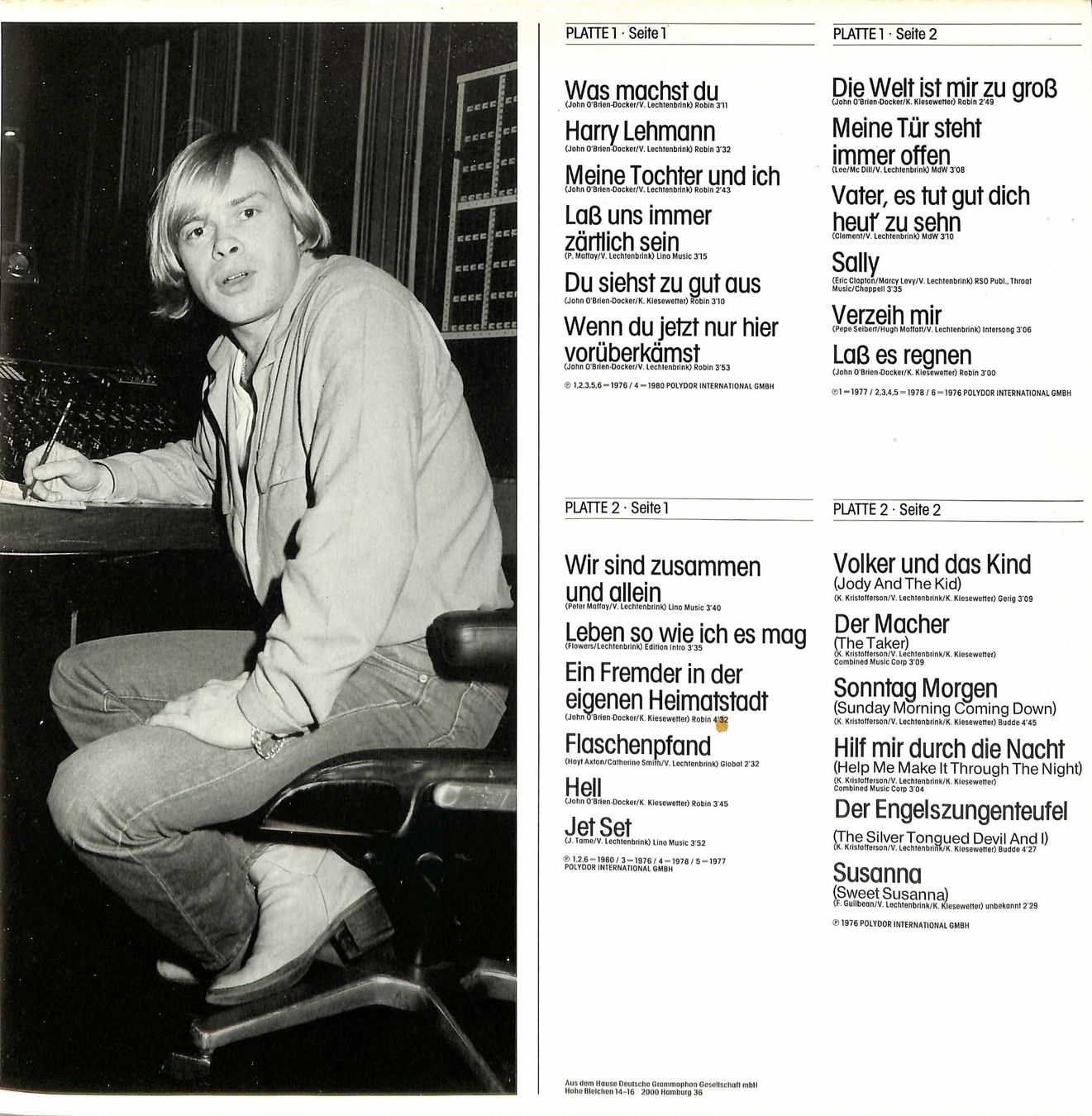 Dischi in vinile: LP:  Lieder mit Volker Lechtenbrink – Usato da Trimmis venduto da Dres2 1