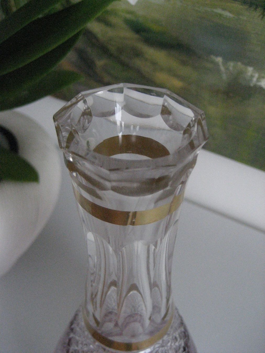 Caraffe: Alte imposante Kristall Glaskaraffe Karaffe mit Glasschliff – Usato da Rieden SG venduto da severem13 5
