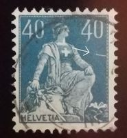 MA461) 156, Helvetia, Abart Markanter Strich Sehr selten!
