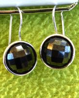 Ohr Ringe / Hänger 925 Silber mit synthetischen Steinen