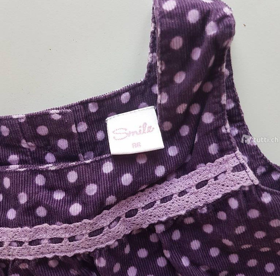 Vestiti & Gonne: Rock / Kleid Gr.86 violett gepunktet – Usato da Uetendorf venduto da oinkioink88 2