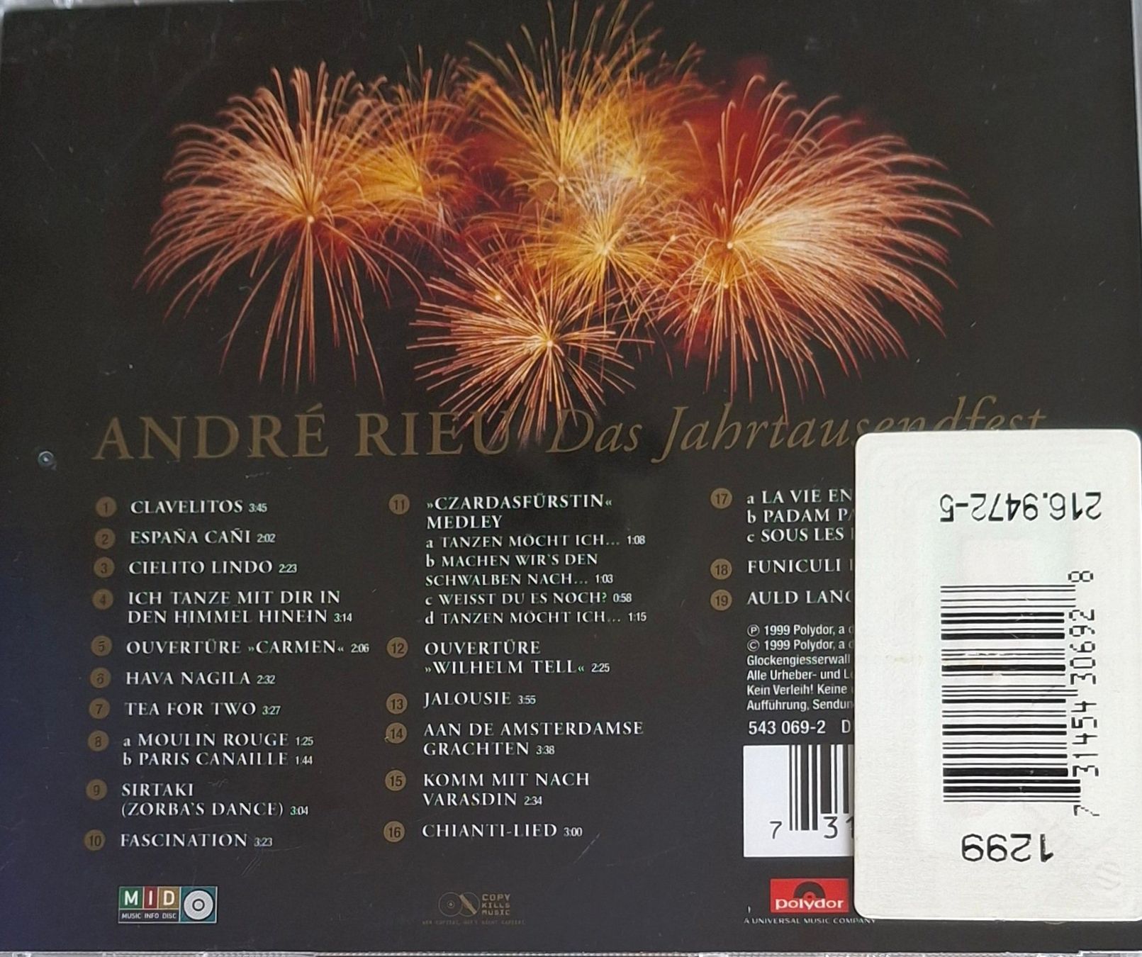 CDs: André Rieu - Das Jahrtausendfest – Gebraucht aus Reinach BL von Chela04 1