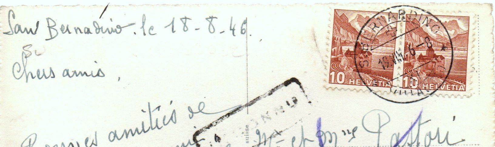 Cartoline postali: SAN BERNARDINO col pizzo d'uccello – Usato da Jona venduto da philajona 1