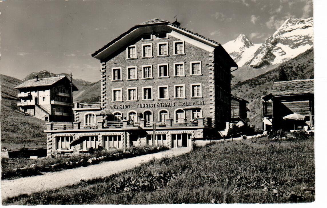 Cartoline postali: Saas Fee Hotel Allalin 1957 – Usato da Wolhusen venduto da Curver9