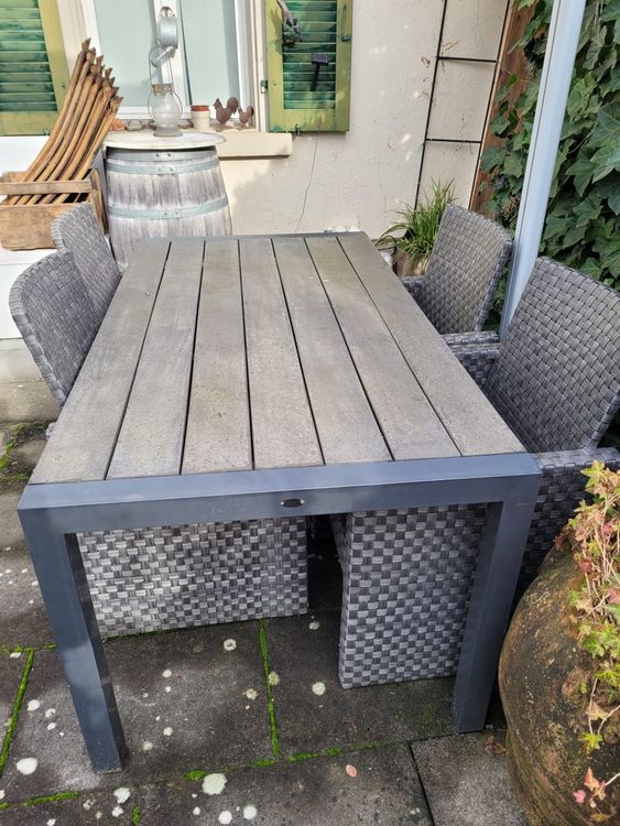 GartenmöbelSet Gartentisch + 4 Stühle Polyrattan Kaufen auf Ricardo