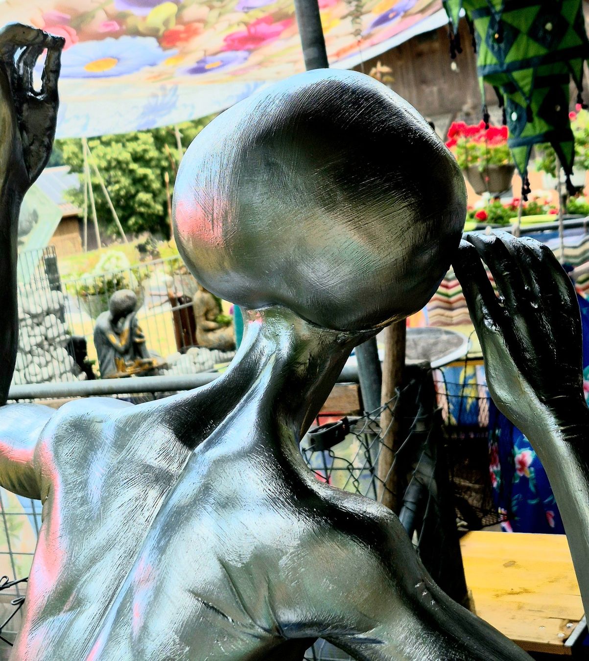Statuette: Antike Alien Figur 1950 - 1960  Höhe 125 cm – Usato da Schafhausen im Emmental venduto da Herzrose 5