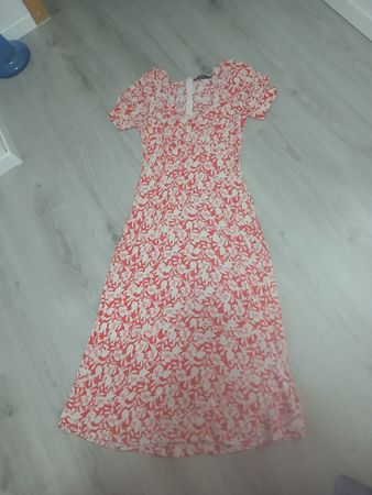 Hallhuber Sommerkleid, Gr. 34/36, rot/weiss geblümt🌸