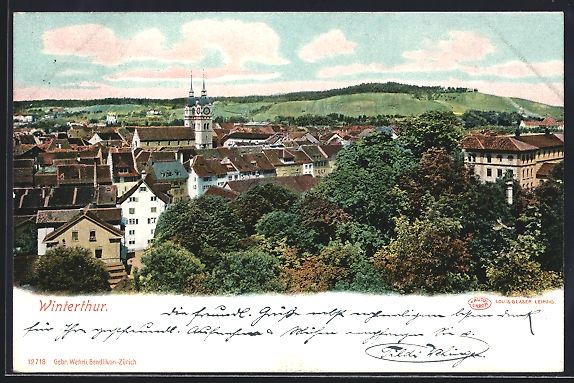 Cartes postales: AK Winterthur, Panoramasicht, 1905 – D'occasion à Berlin par bartko-reher