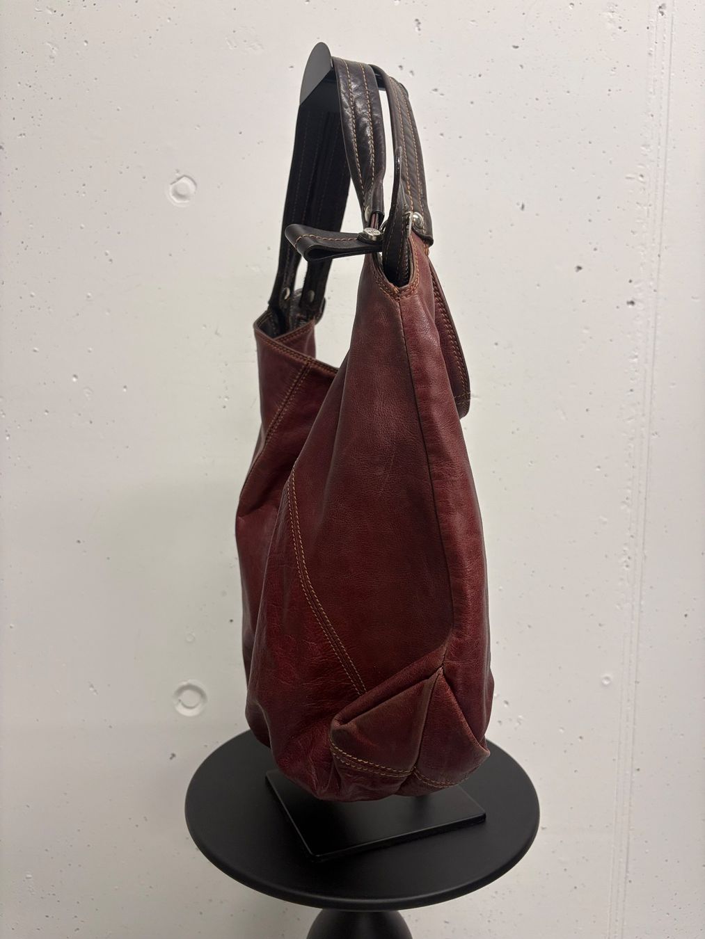 Borse da donna: Sofia Cardoni Ledershopper bordeaux braun Schultertasche – Usato da Regensdorf venduto da secondchancefashion 3