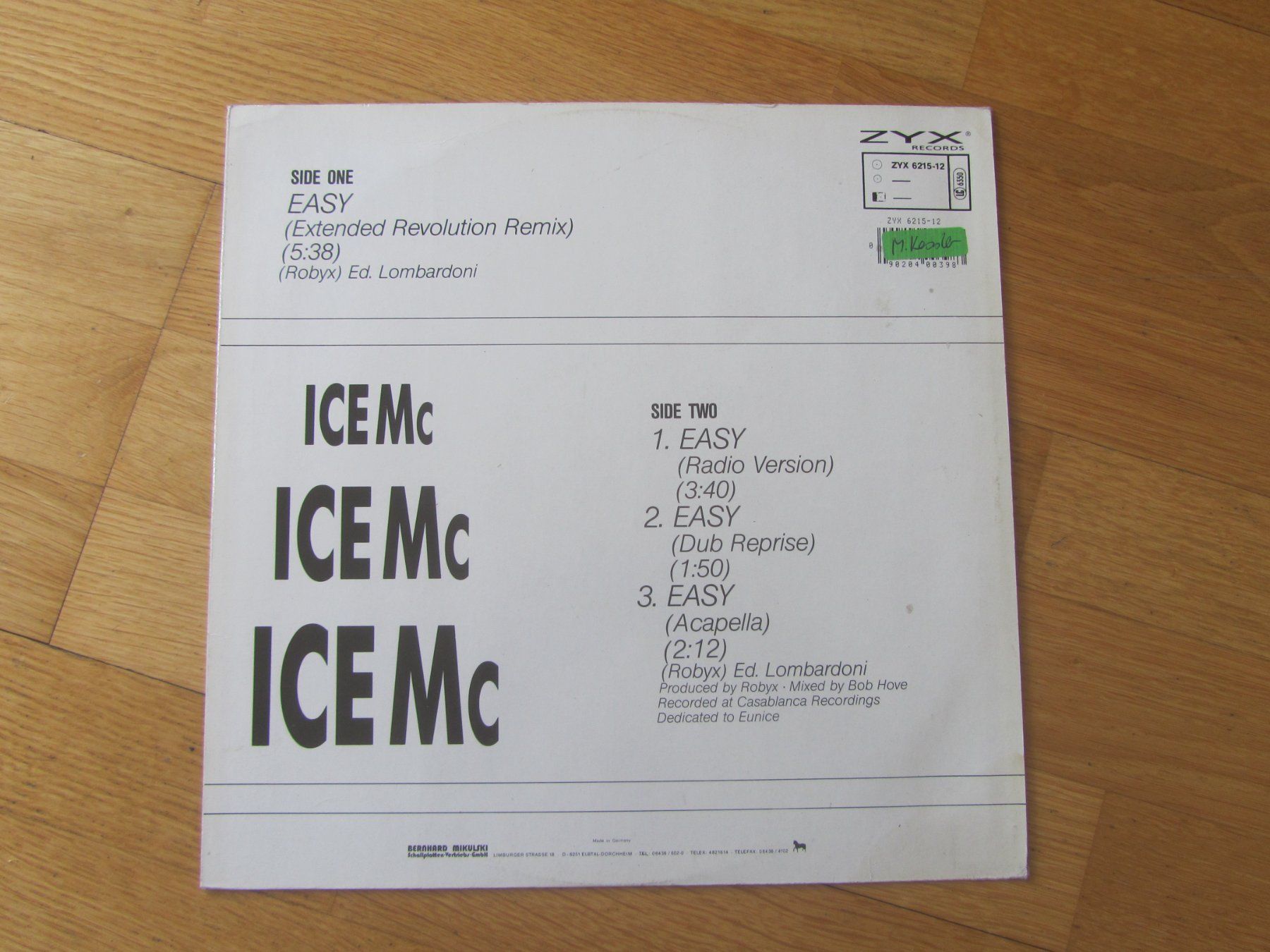 Dischi in vinile: ICE MC - Easy (Extended Remix) – Usato da Seengen venduto da mikelele 3