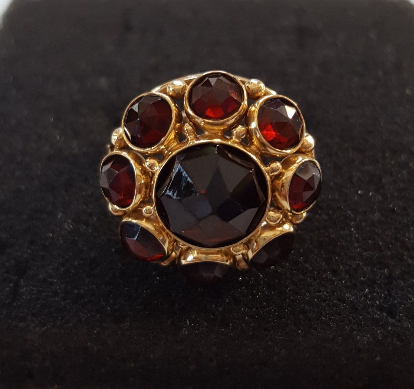 Anelli: Gold 585 Ring Mit Granaten – Usato da Wald ZH venduto da Dasilver 2