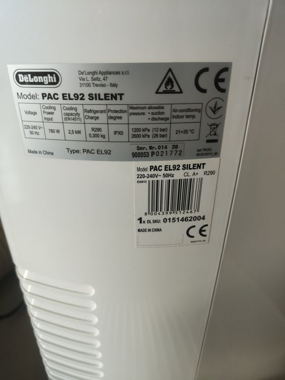 Klimagerät Delonghi Silent 2
