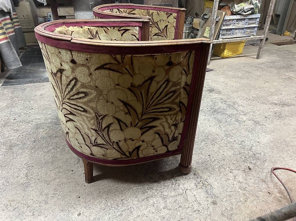 Poltrone: Fauteuils tonneau art deco  – Usato da Mollens VD venduto da espritartdeco 1