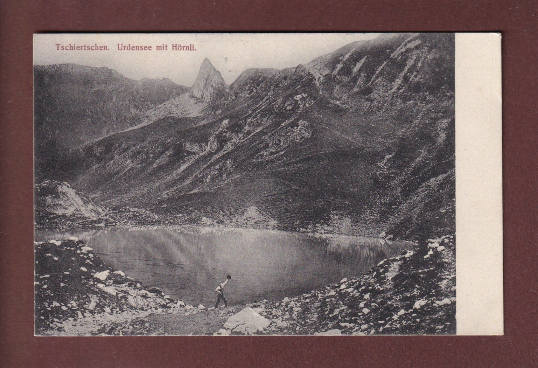 Cartoline postali: TSCHIERTSCHEN - Urdensee - Hörnli - 1909 – Usato da Pully venduto da nicecards