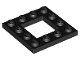Lego Black Plate, Modified 4 x 4 with 2 x 2 1 Stück