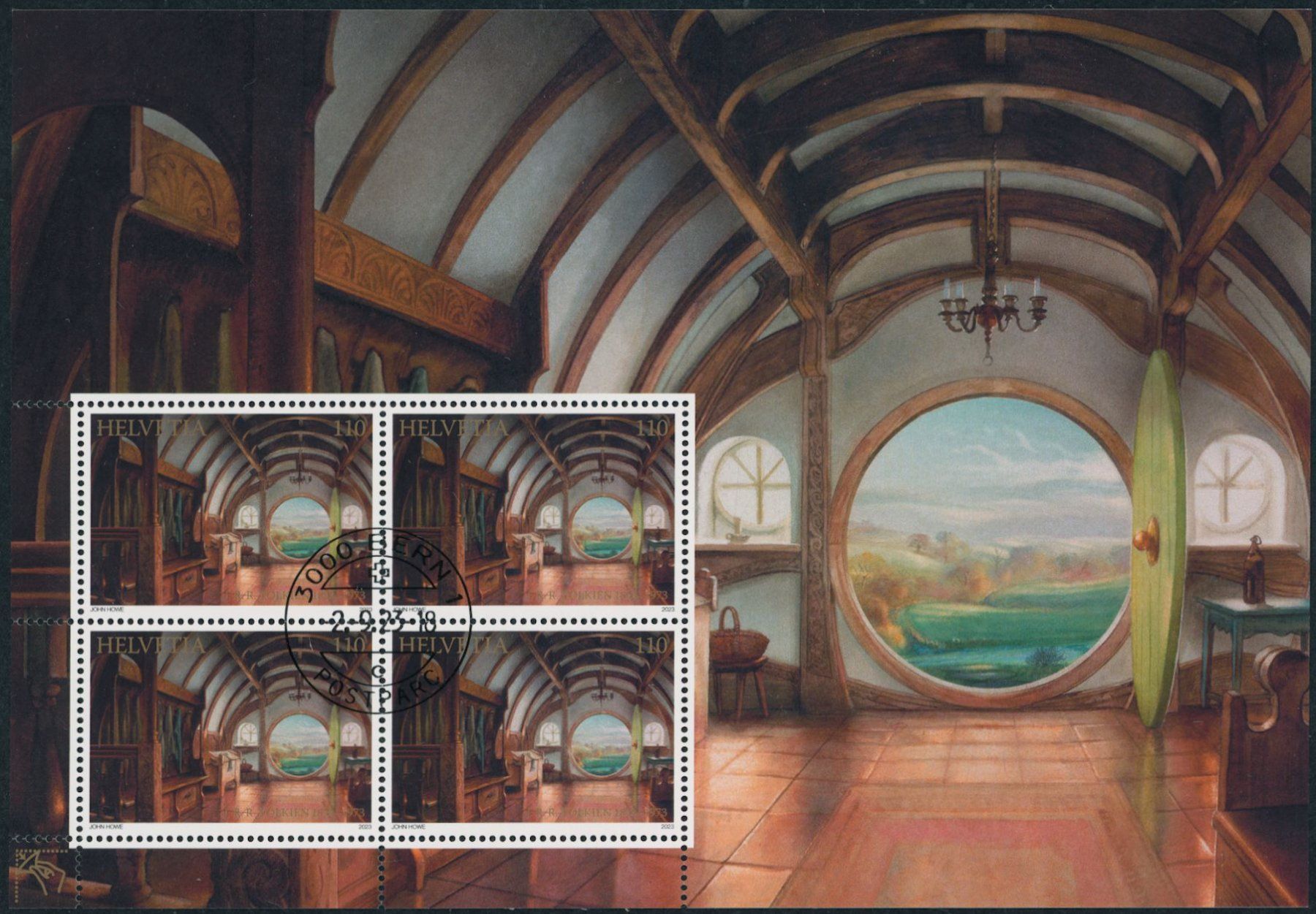 Tutti i francobolli: 2023 - Tolkien - Spezialbogen - Ersttag Stempel ET – Usato da Schindellegi venduto da leecollect 2