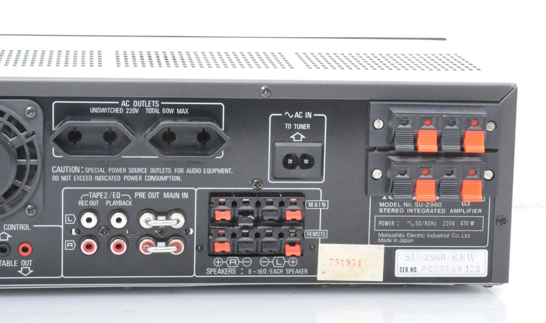 Technics Amplificatori: Technics SU-Z960 Stereo Integrated Amplifier – Usato da Oberglatt ZH venduto da Kumar2 5
