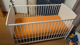 Gitterbett / Kinderbett, weiss, gut erhalten, Top Zustand!
