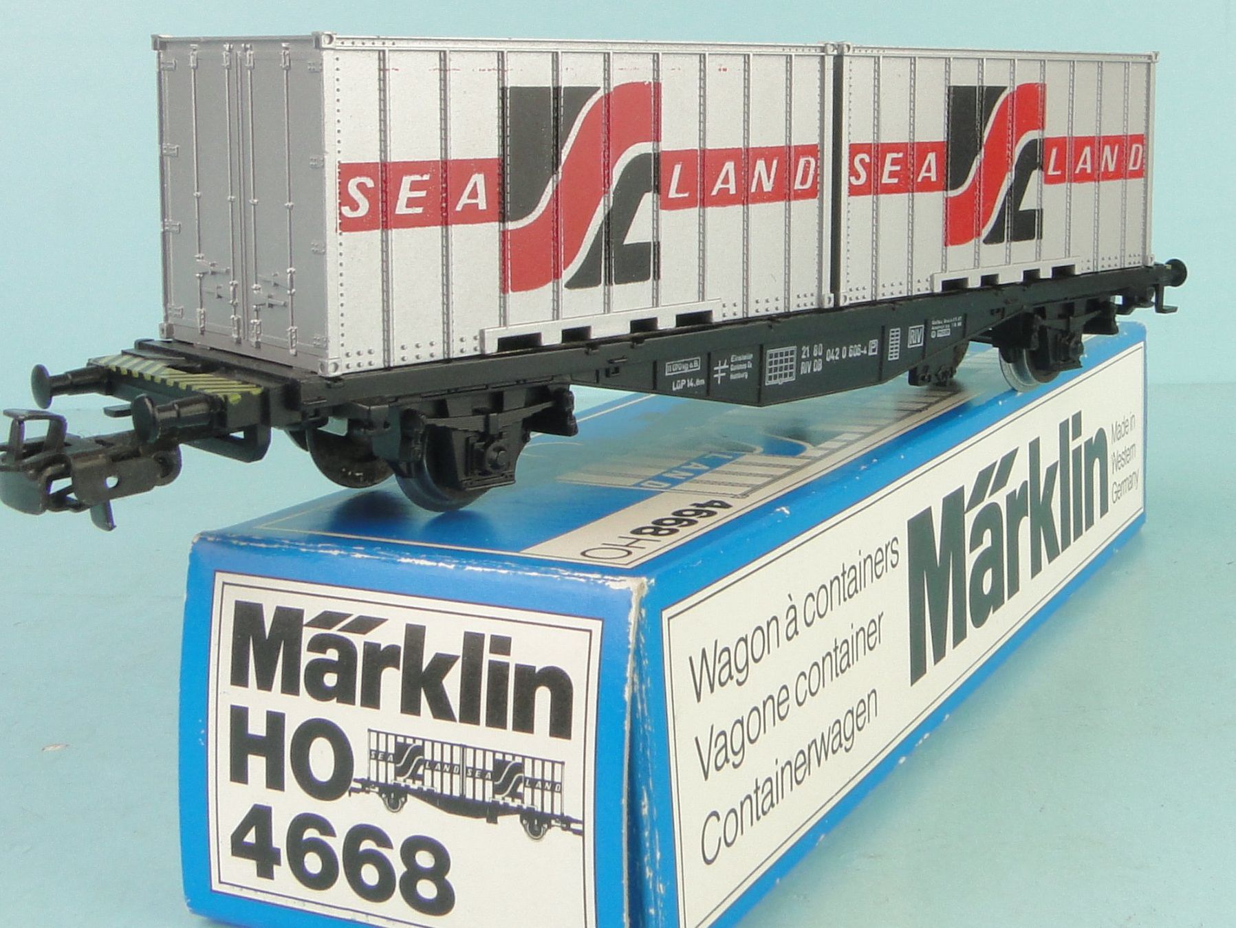 Märklin Modellini di ferrovie: Märklin 4668 H0 Sea Land – Usato da Bülach venduto da cann11 1