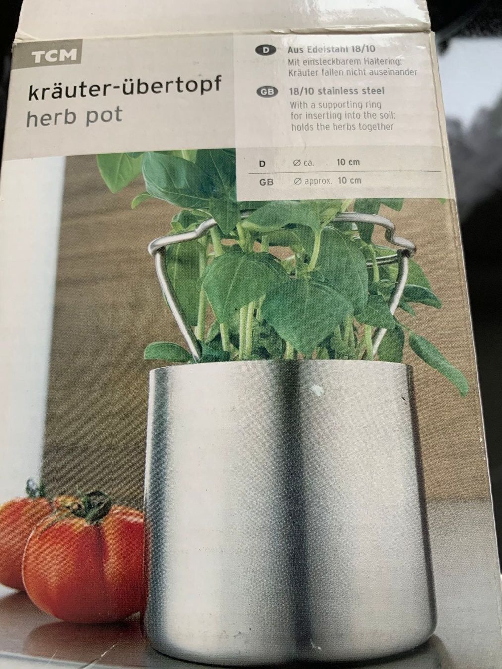 Pentole: Kräuterübertopf aus Edelstahl – Nuovo (secondo la descrizione) da St. Gallen venduto da Adwen 4