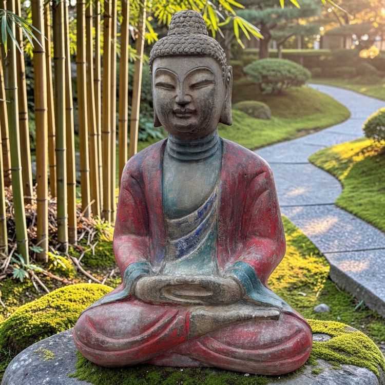 Elegantes Garten Buddha Figur Bilder