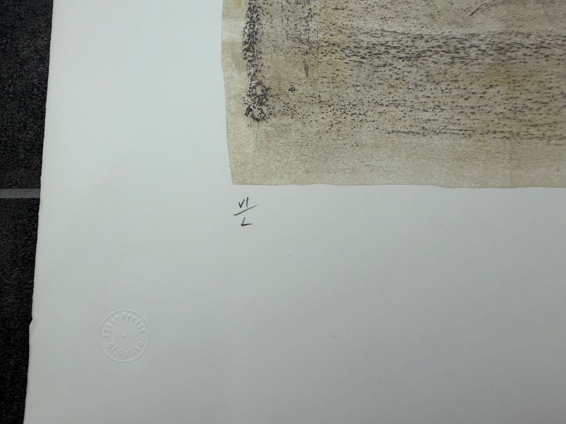 Grafiken & Lithographien: Original Giuseppe Santomaso Litographie, handsigniert, 1982 – Gebraucht aus Horn von HanSolo. 2