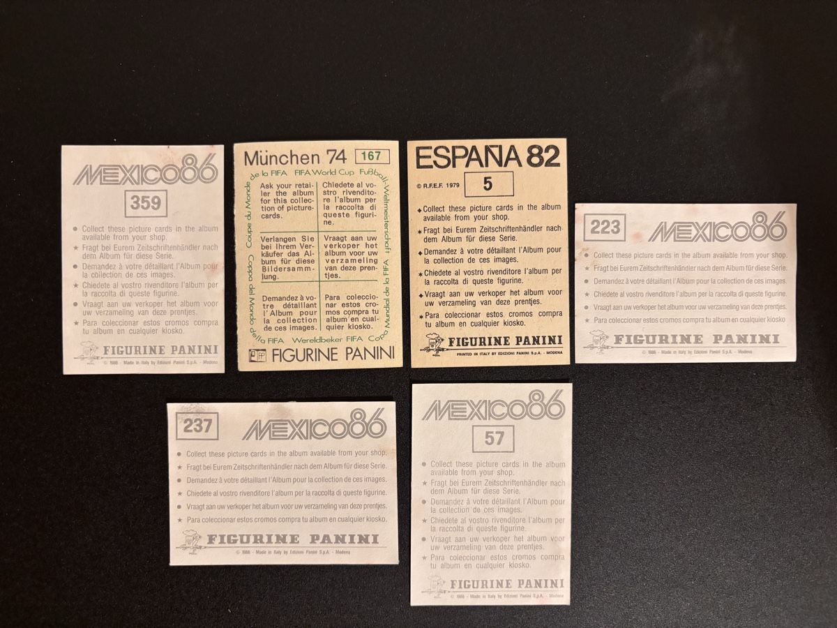 Panini Sammelbilder & Trading cards: Panini Sticker 74/82/86 – Gebraucht aus Hauptwil von rap_5lh5 1