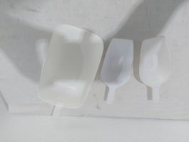 3x Schaufeln aus Kunststoff, Mehl Zucker usw.