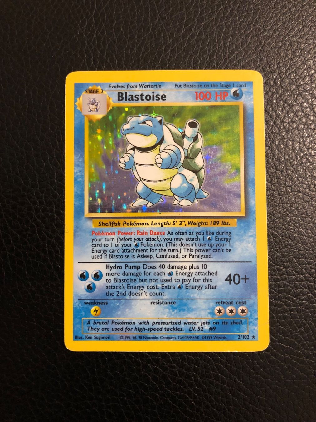 Pokémon Cartes à collectionner: 1999 Base Set Blastoise Holo 2/102 Ab 1 – D'occasion à Paradiso par Pkmn10