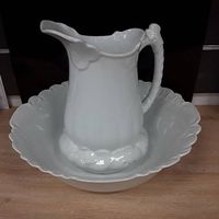 PICHET BASSIN PROCELAINE DE LIMOGE ANTIQUE HOMER LAUGHLIN 