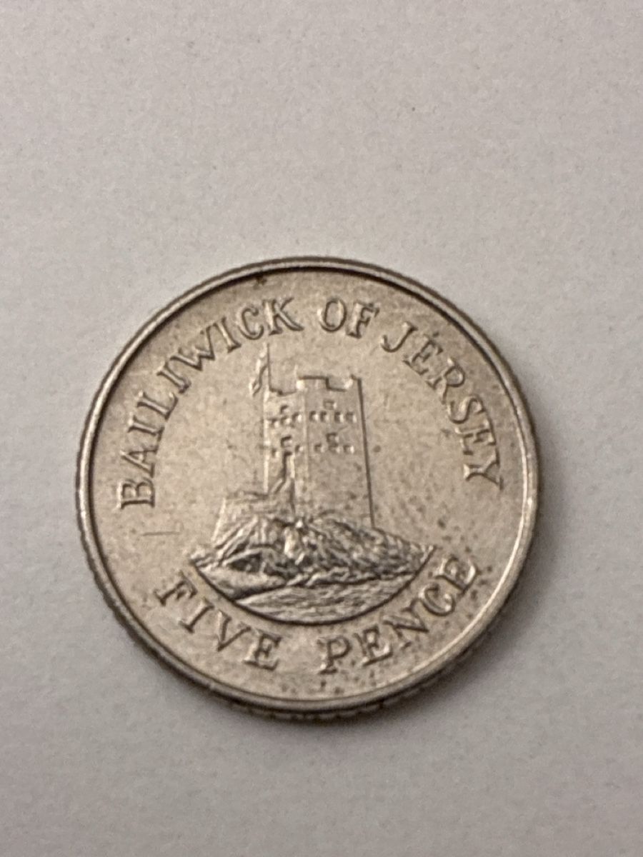 Tutti le monete: Nr. 83: 5 Pence, Jersey, 1990 – Usato da Burgdorf venduto da Yakari5165