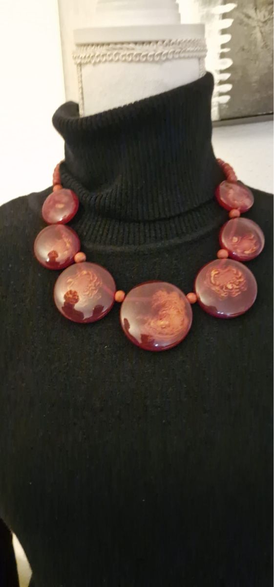 Catenine: Modische Statement-Kette in Herbstfarben – Usato da St. Gallen venduto da mania03