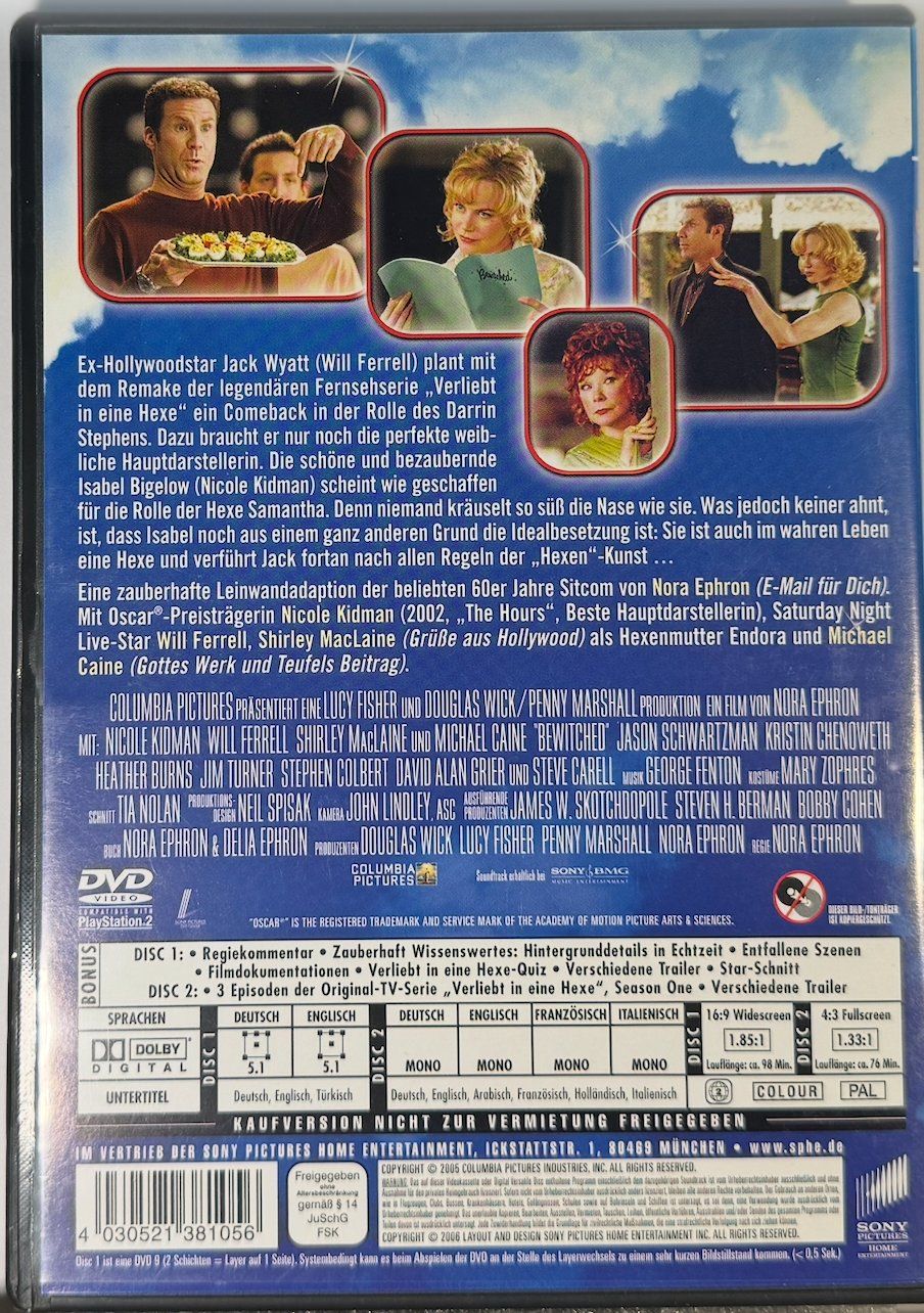 Tutti i DVDs: 2 DVDs  VERLIEBT IN EINE HEXE - DVD 2 BEWITCHED - TV Sampler – Usato da Wisen venduto da gigisna 3