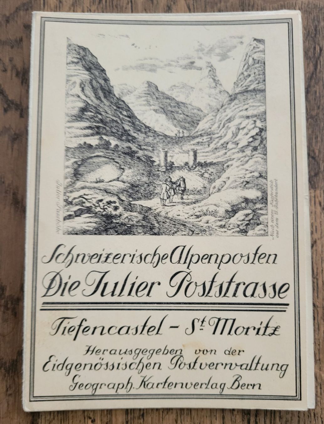 Cartine & Atlanti: Julier-Poststrasse, Tiefencastel-St.Moritz, eidgen.Postverw. – Usato da Nidau venduto da Polebloe