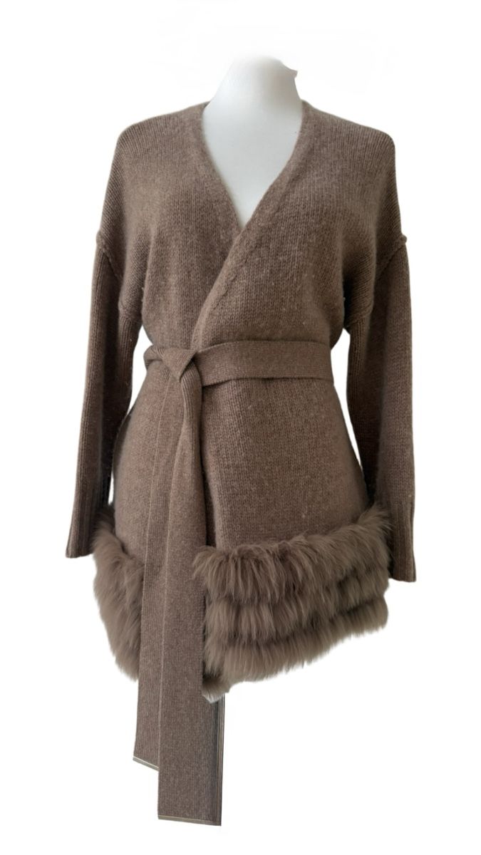 Max & Moi Giacche: Max&Moi Strickjacke mit Pelzbesatz, Grösse M – Usato da Stettlen venduto da Beauty-19 1
