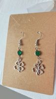 Glückbringer Kleeblatt Ohrringe silberig neu! Boho Style🍀