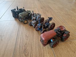 Modell Traktoren, Deko, Ausstellung, Lanz Bulldog, Porsche