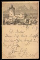 Vorläufer-Lithographie Rudelsburg, 1895