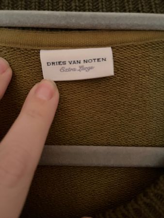Dries van Noten Top, Grösse XL, Khaki - Herbst Sale!