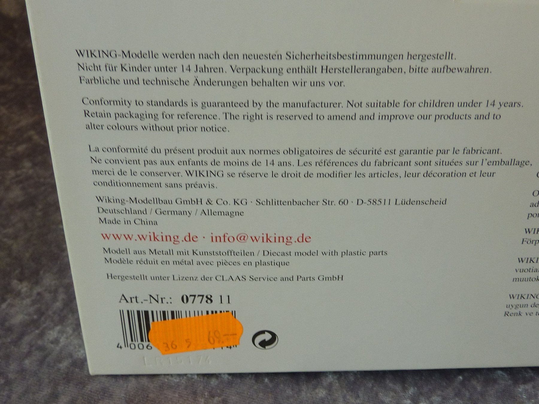Wiking Modellbausätze & Standmodelle: Traktor Claas Arion 420 1:32 – Neu (gemäss Beschreibung) aus Dürrenäsch von modellautos4you 8