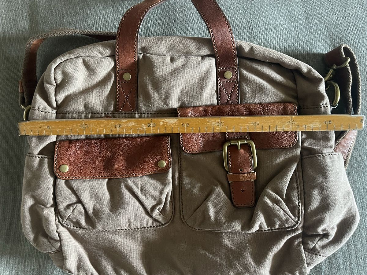 Fossil Sacs: Umhängetasche Fossil Canvas & Leder – Neuf (Voir description) à Cotterd par mickey-kiki 3