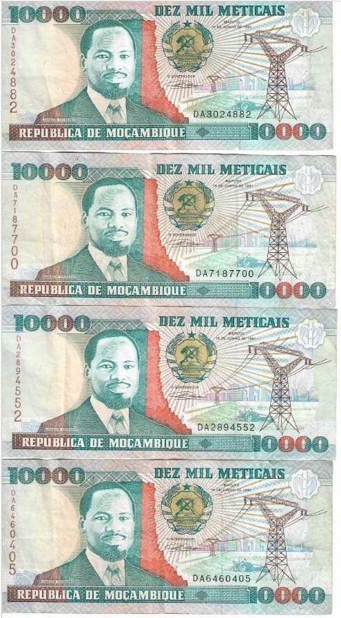 Banknoten: 95'150 mosambikanische Metical – Gebraucht aus Zürich von ZuercherBrockenhaus