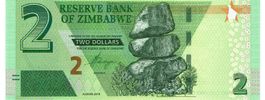 Zimbabwe 2 Dollars UNZ P-New Serie AH