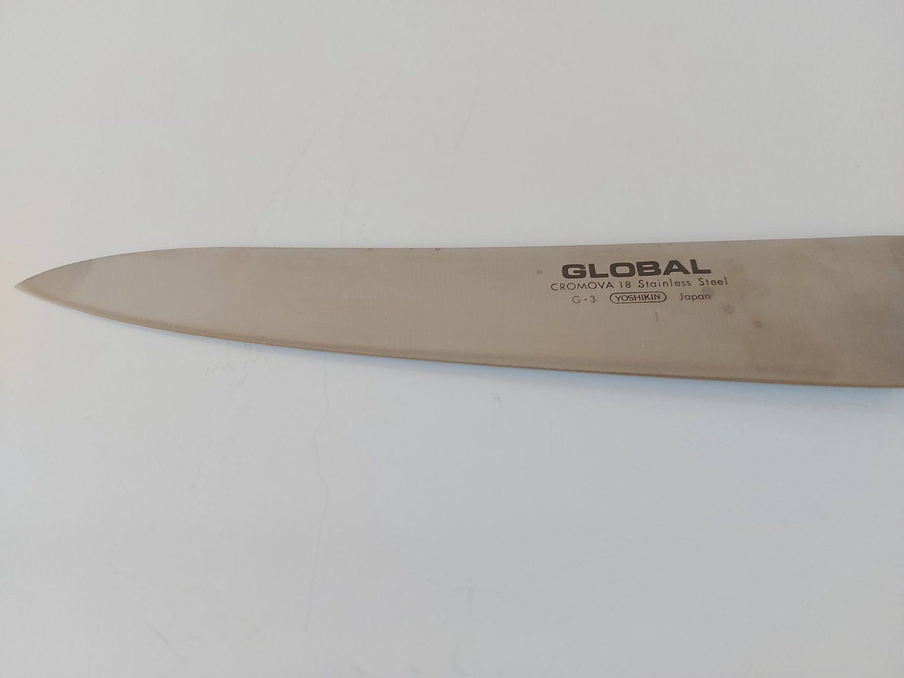 Global CROMOVA Tranchiermesser G-3 Yoshikin 18 Japan (Gebraucht