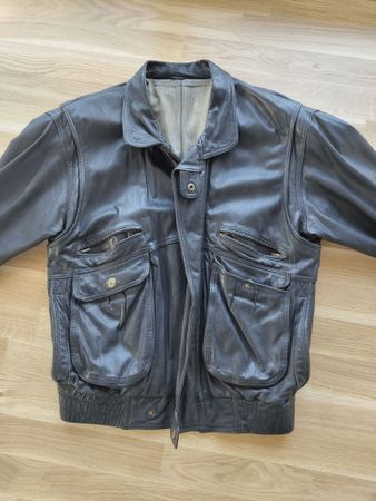 Schwarze Lederjacke (Vintage)