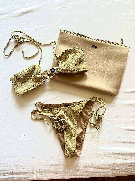 Costumi da bagno & Bikini: TRIANGL Bikini Set, gold, Grösse XS/S – Usato da Bern venduto da labernoise