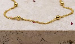 Rolokette Armband 9k (375) Gelbgold 