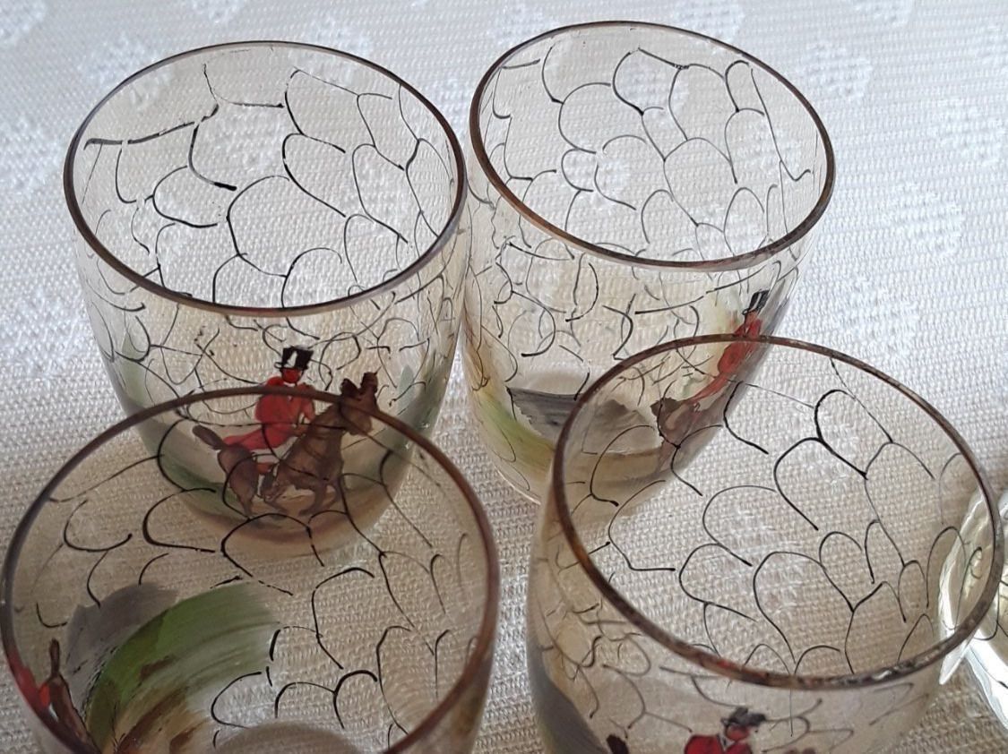 Caraffe: Schnapskaraffe ANTIK plus 4 Gläser Handmade ca 1900 – Usato da Zürich venduto da helsan 1