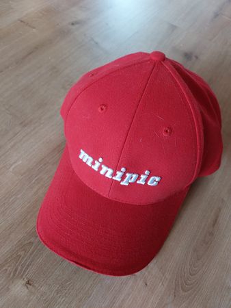 Rote MiniPic Basecap verstellbar, neu. Kult wie Aromat Mütze