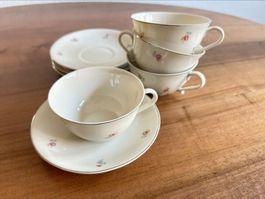 Vintage Kaffeetassen Set 4-teilig Made in Czechoslovakia